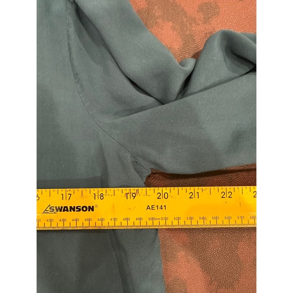 Savanna Jane Embroidered Tunic Top Blue Floral Motif V-Neck 3/4 Sleeve Women's M - Picture 8 of 9